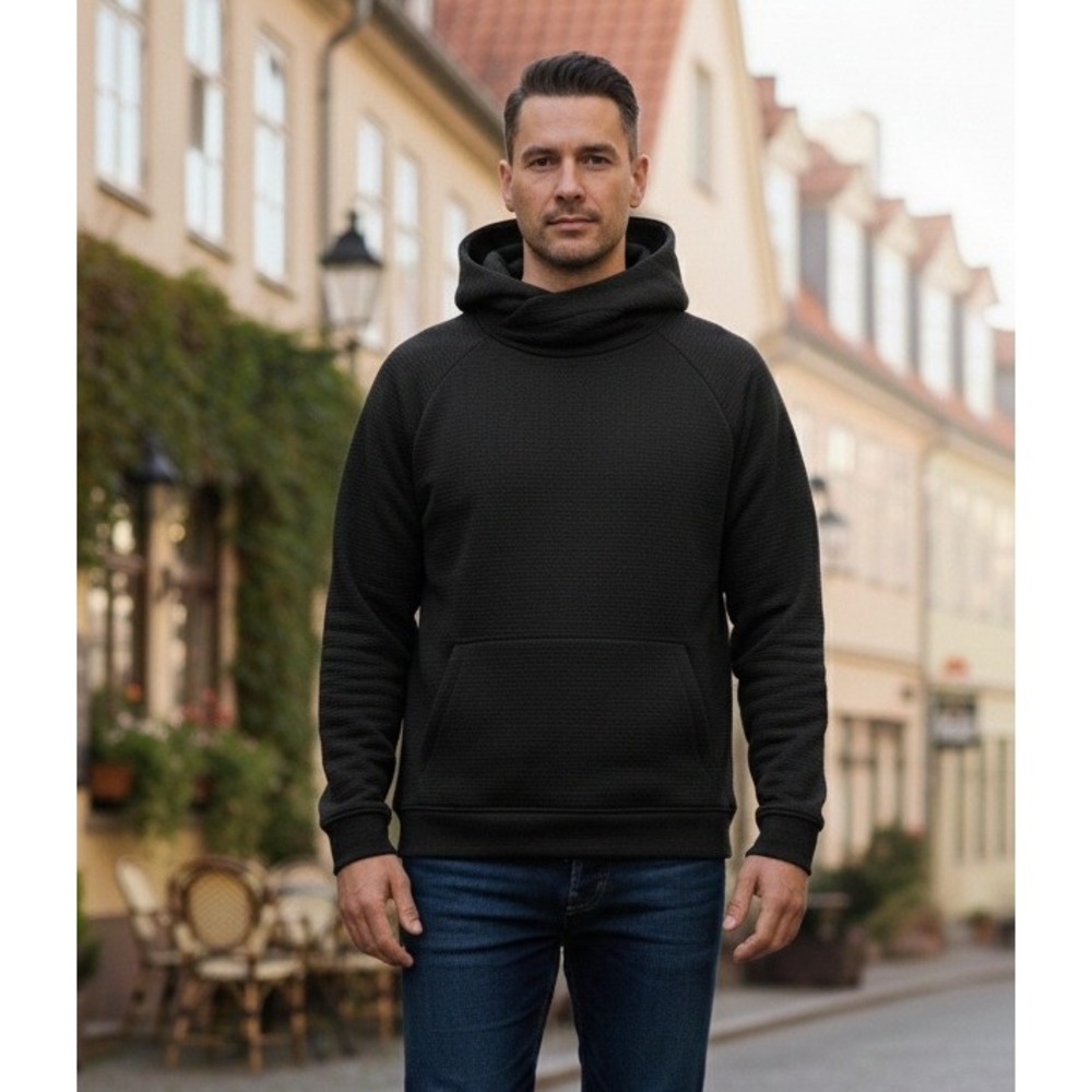 RBX Live Life‎ Active Hoodie Men's Size L Black Athleisure Jacquard Pullover